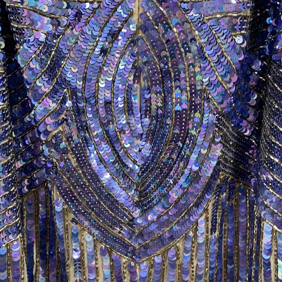 Adrianna Papell Multicolor sequin ombré long gown - Picture 13 of 13